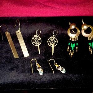 Four pair Handcrafted Silver Earrings